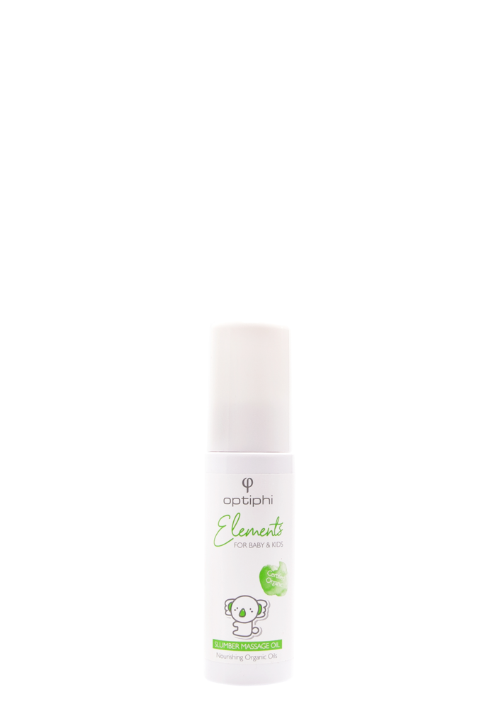 Optiphi Slumber & Soothe Massage Oil lightweight baby body oil with nourishing botanical oils to soften skin, support hydration and provide a soothing sensory experience
